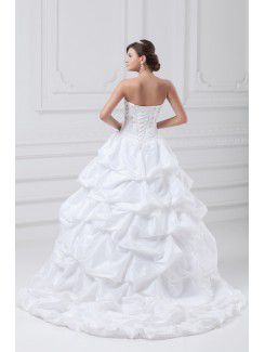 Taffeta Sweetheart Floor Length A-line Embroidered Wedding Dress