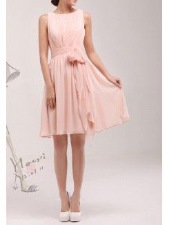 Chiffon Jewel Short A-line Cocktail Dress