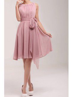 Chiffon Jewel Short A-line Cocktail Dress