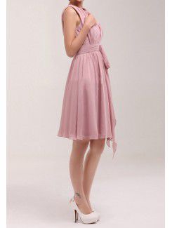 Chiffon Jewel Short A-line Cocktail Dress