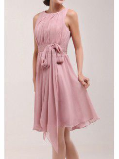 Chiffon Jewel Short A-line Cocktail Dress