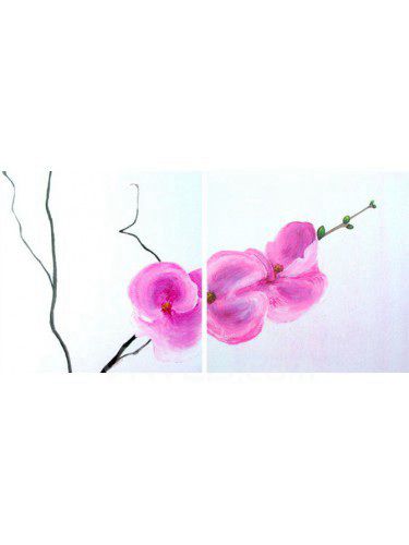 Hand-painted Flower Oil Painting with Stretched Frame-Set of 2