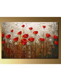 Hand-painted Flower Oil Painting with Stretched Frame-16" x 20"