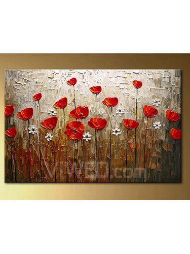 Hand geschilderde bloemen olieverf met gestrekte frame-16 " x 20 "