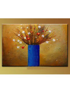 Hand-painted Flower Oil Painting with Stretched Frame-16" x 20"