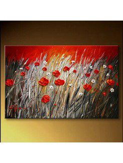 Hand-painted Flower Oil Painting with Stretched Frame-16" x 20"