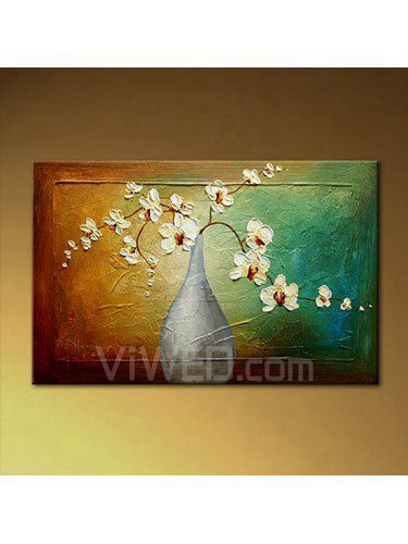 Hand geschilderde bloemen olieverf met gestrekte frame-16 " x 24 "