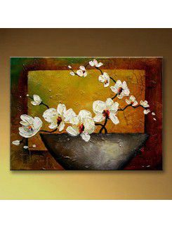 Hand-painted Flower Oil Painting with Stretched Frame-16" x 20"