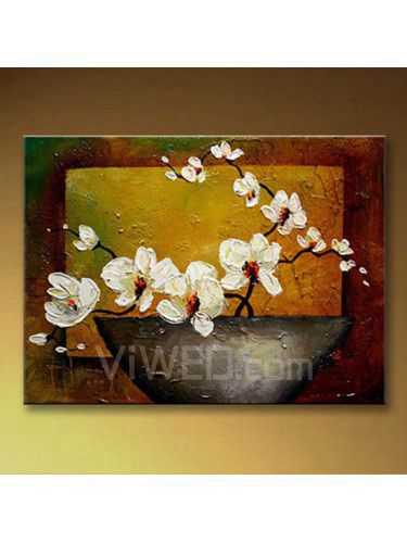 Hand-painted Flower Oil Painting with Stretched Frame-16" x 20"