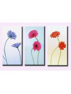 Hand-painted Abstract Oil Painting with Stretched Frame-Set of 3