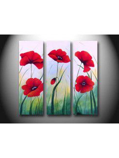 Abstract Hand-painted Oil Painting with Stretched Frame-Set of 3