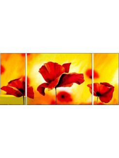 Hand-painted Abstract Oil Painting with Stretched Frame-Set of 3