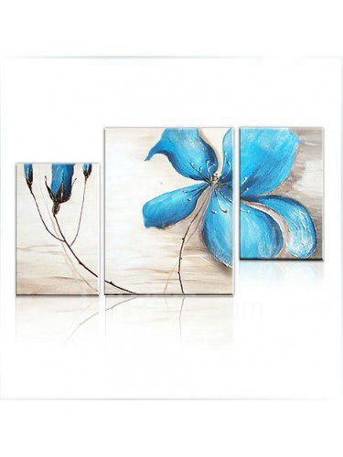 Hand-painted Abstract Oil Painting with Stretched Frame-Set of 3