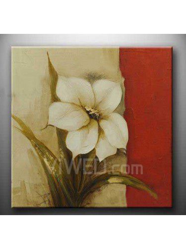 Hand geschilderde bloemen olieverf met gestrekte frame-20 " x 20 "