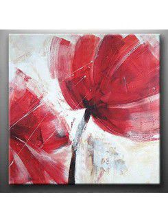 Hand-painted Flower Oil Painting with Stretched Frame-20" x 20"