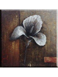 Hand-painted Flower Oil Painting with Stretched Frame-20" x 20"