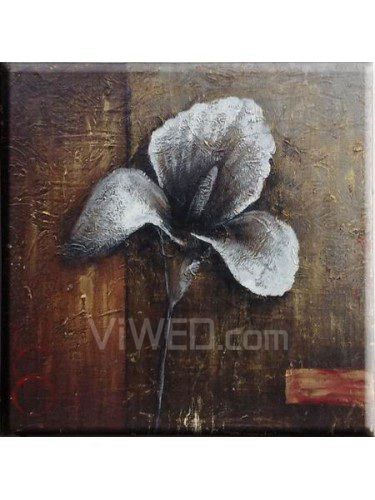 Hand-painted Flower Oil Painting with Stretched Frame-20" x 20"