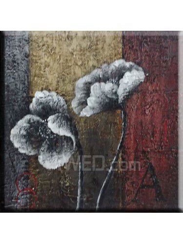 Hand geschilderde bloemen olieverf met gestrekte frame-20 " x 24 "