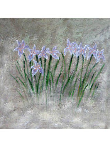 Ręcznie malowany obraz olejny kwiaty z rozciągniętej ramki-20 "x 20"