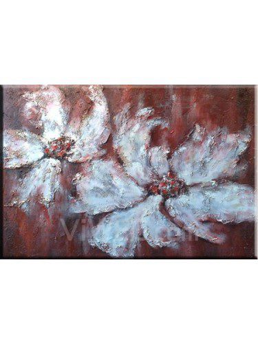 Hand-painted Flower Oil Painting with Stretched Frame