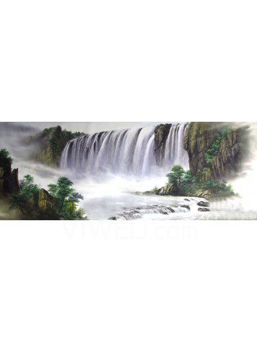 Hand-painted Landscape Oil Painting with Stretched Frame-40" x 24"