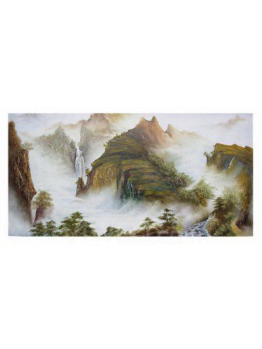 Hand-painted Landscape Oil Painting with Stretched Frame-20" x 40"