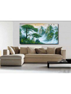 Met de hand geschilderde landschap olieverf met gestrekte frame-24 " x 40 "