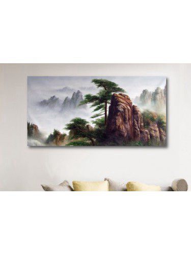 Pintura de paisaje pintado a mano óleo con marco de estirado-40 " x 24 "