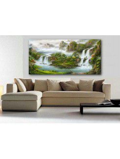 Hand-painted Landscape Oil Painting with Stretched Frame-40" x 24"