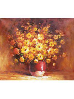 Hand-painted Flower Oil Painting with Stretched Frame-20" x 24"