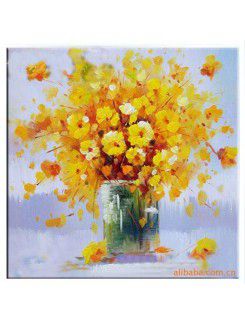 Hand geschilderde bloemen olieverf met gestrekte frame-20 " x 20 "