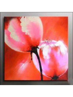 Hand-painted Flower Oil Painting with Stretched Frame-20" x 20"