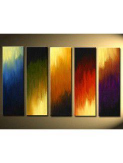 Abstract Hand-painted Oil Painting with Stretched Frame-Set of 5