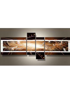 Abstract Hand-painted Oil Painting with Stretched Frame-Set of 4