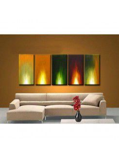 Abstract Hand-painted Oil Painting with Stretched Frame-Set of 5