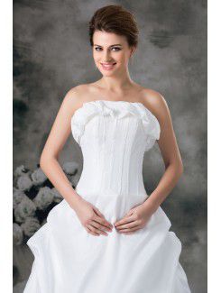 Taffeta Strapless Floor Length A-line Wedding Dress