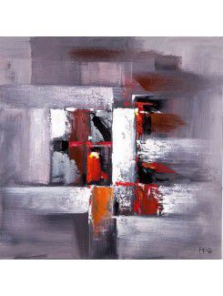 Met de hand geschilderde abstracte olieverf met gestrekte frame-20 " x 20 "