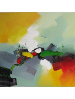 Met de hand geschilderde abstracte olieverf met gestrekte frame-20 " x 20 "