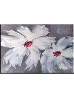 Hand geschilderde bloemen olieverf met gestrekte frame-20 " x 24 "