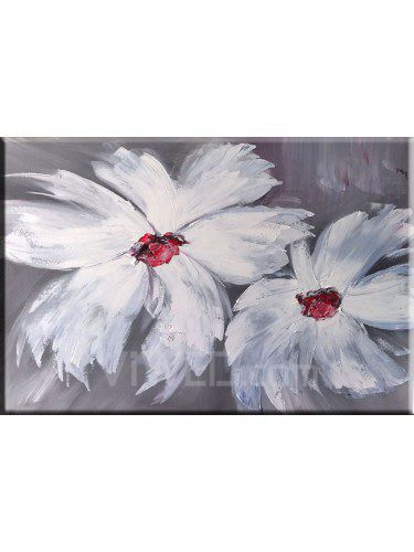 Handmålad blomma oljemålning med sträckt ram-20 " x 24 "