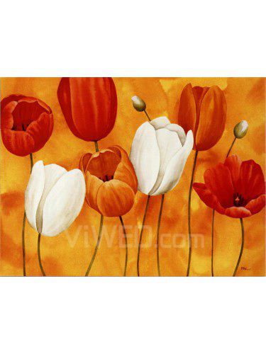 Hand-painted Flower Oil Painting with Stretched Frame-20" x 24"