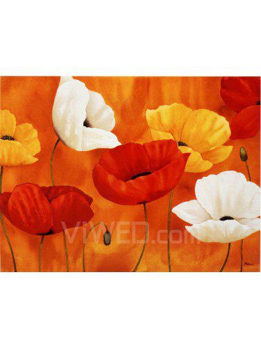 Hand-painted Flower Oil Painting with Stretched Frame-20" x 24"