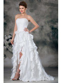 Taffeta Sweetheart Sweep Train A-line Wedding Dress