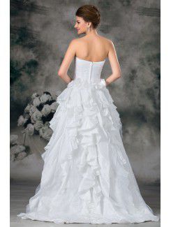 Taffeta Sweetheart Sweep Train A-line Wedding Dress