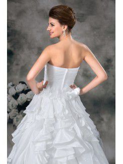 Taffeta Sweetheart Sweep Train A-line Wedding Dress