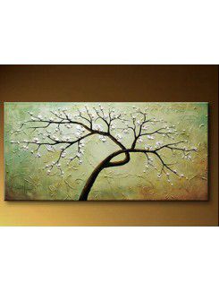 Hand-painted Tree Oil Painting with Stretched Frame-20" x 40"