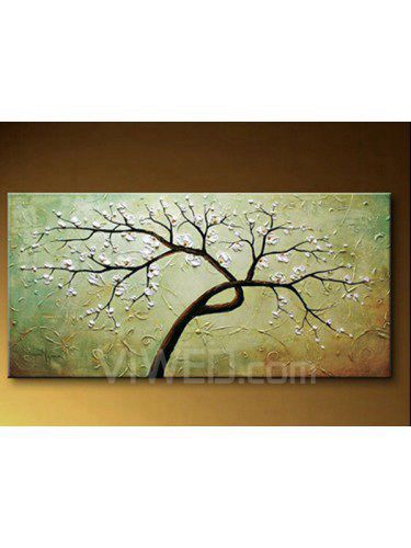 Handgeschilderde boom olieverf met gestrekte frame-20 " x 40 "