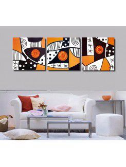 Abstract geprint canvas kunst met gestrekte frame-set van 3