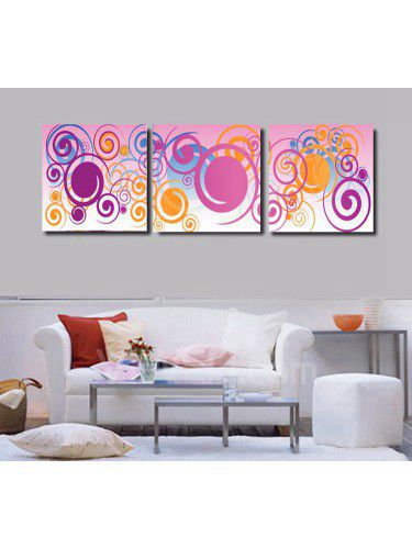 Gedrukte abstract canvas kunst met gestrekte frame-set van 3