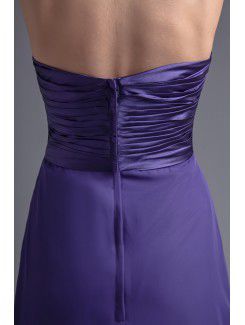 Chiffon Halter Corset Floor Length Evening Dress